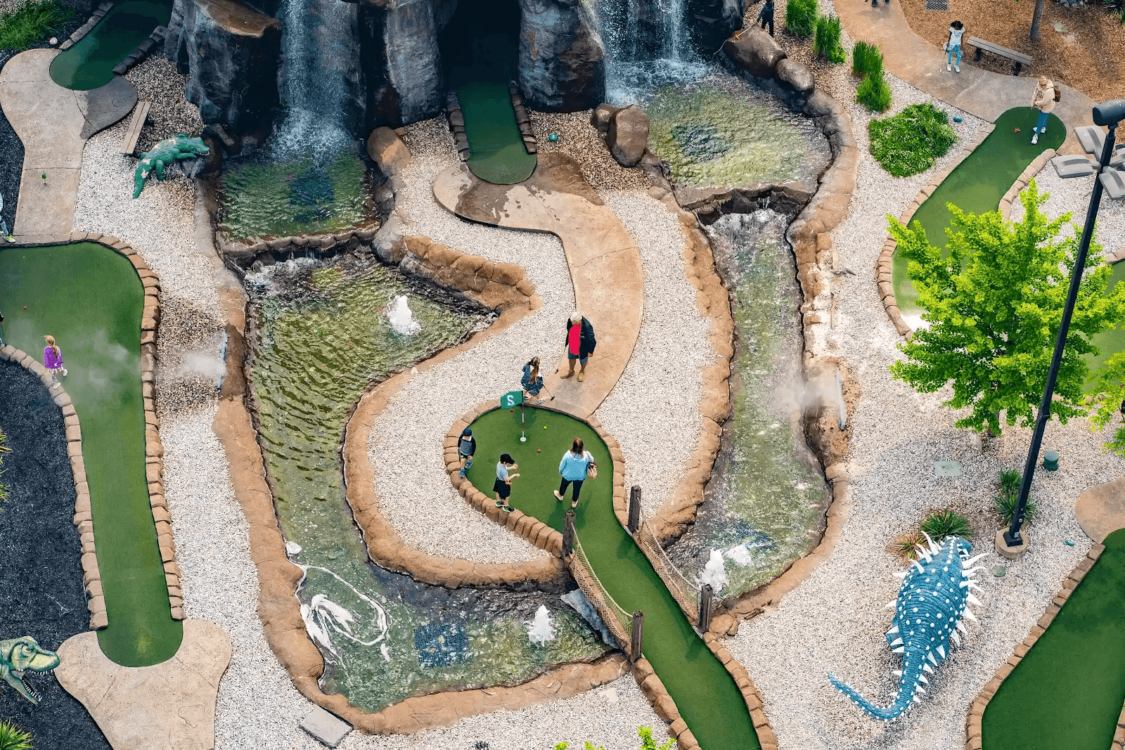 Aerial view of Clifton Hill attractions